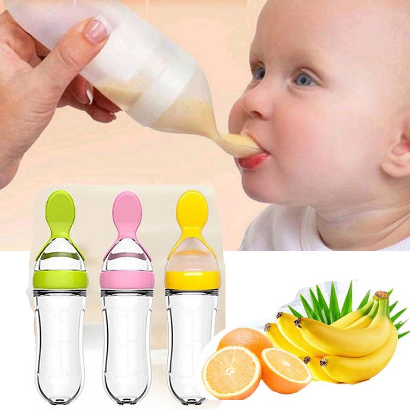 Biberon avec cuillère pour nouveau-né | EasyBottle™ - Gabriel et Alba