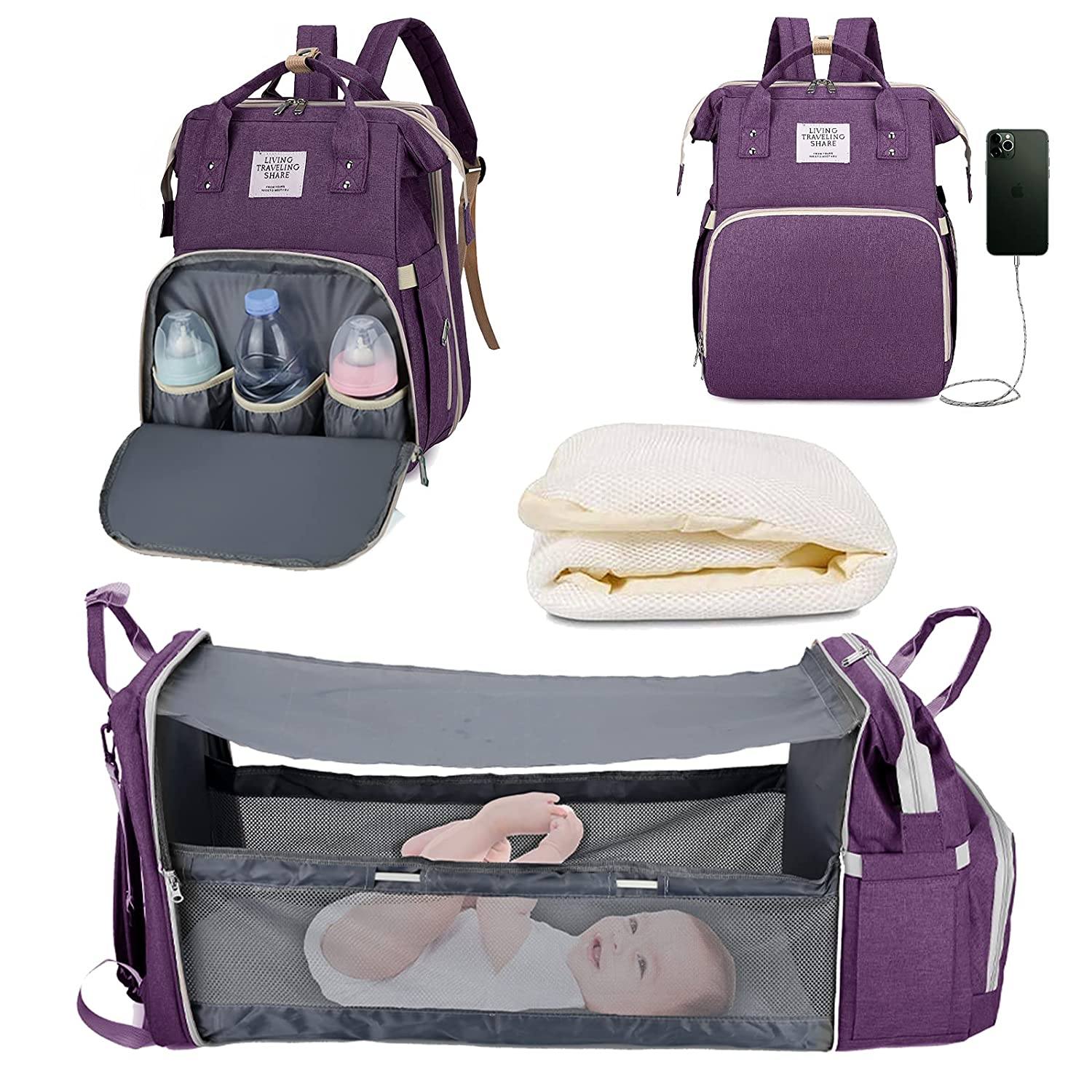 Sac à langer portatif | Berceau de voyage BabyNappy™ - Gabriel et Alba