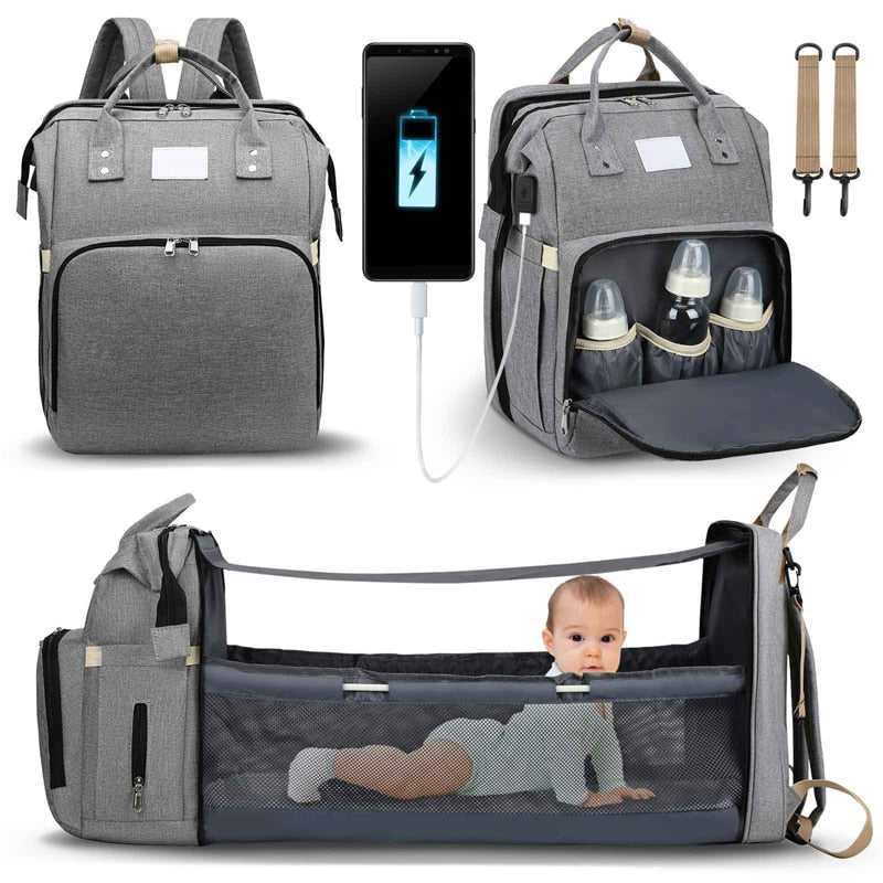 Sac à langer portatif | Berceau de voyage BabyNappy™ - Gabriel et Alba