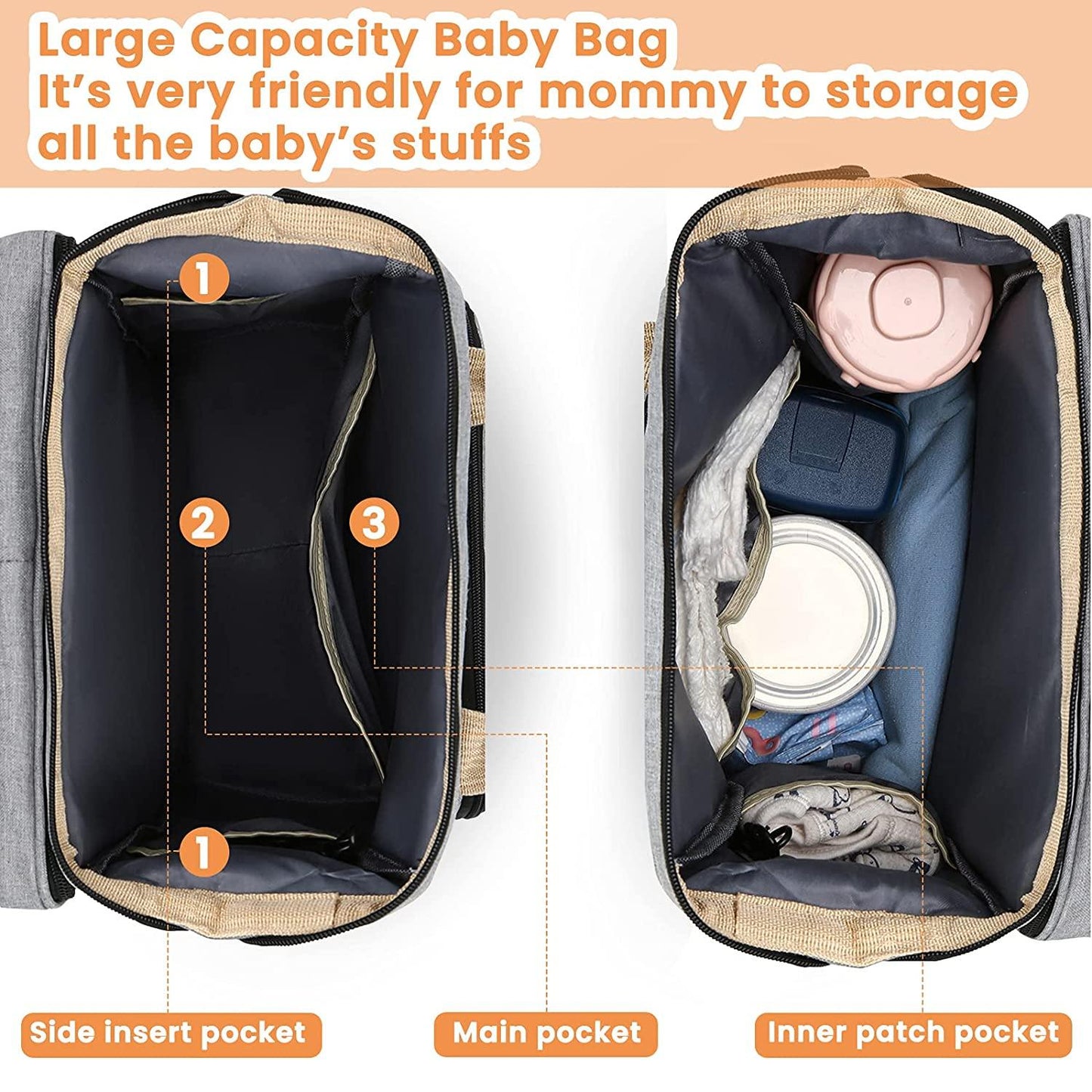 Sac à langer portatif | Berceau de voyage BabyNappy™ - Gabriel et Alba