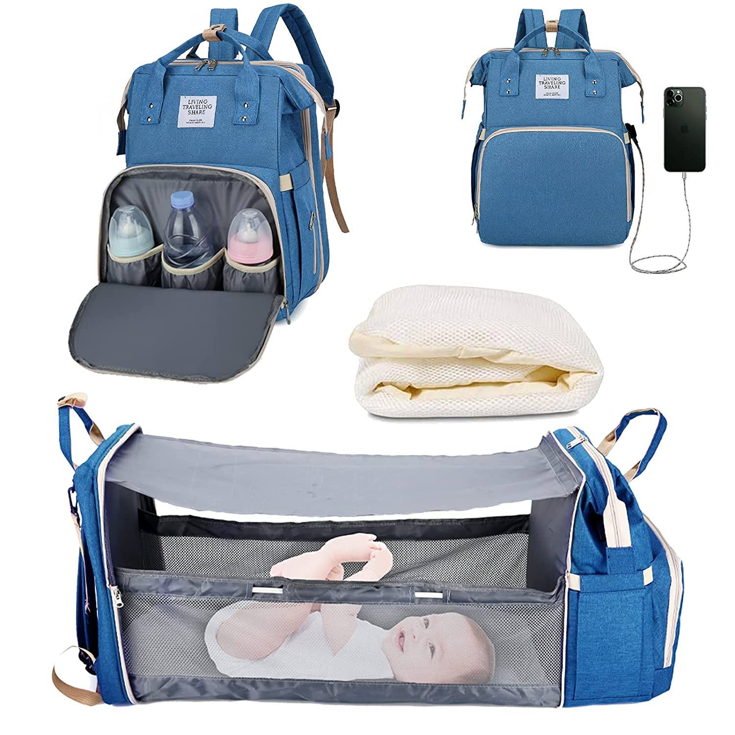 Sac à langer portatif | Berceau de voyage BabyNappy™ - Gabriel et Alba